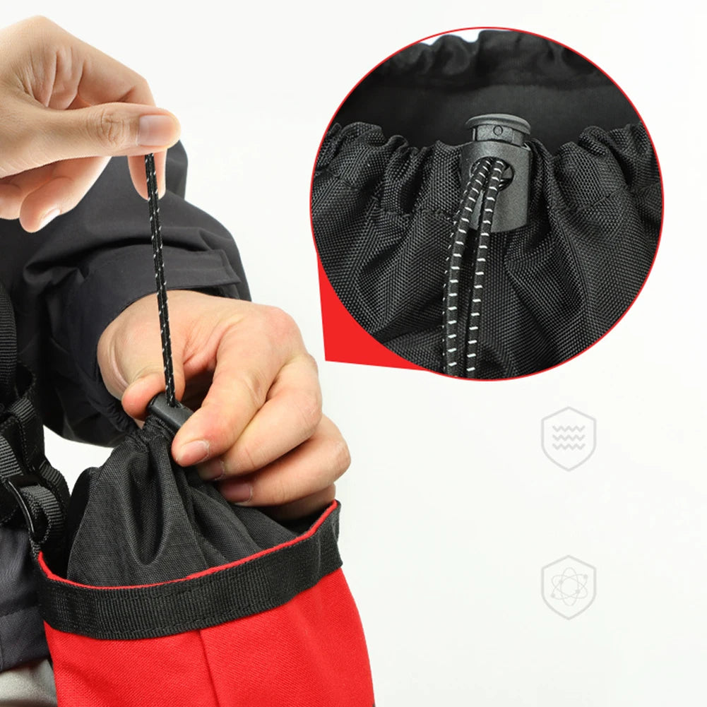 Climbing Exploration Bag Nylon 2L Waterproof Wear-Resistant Elastic Drawstring Closure Outdoor Equipment Tool Bag