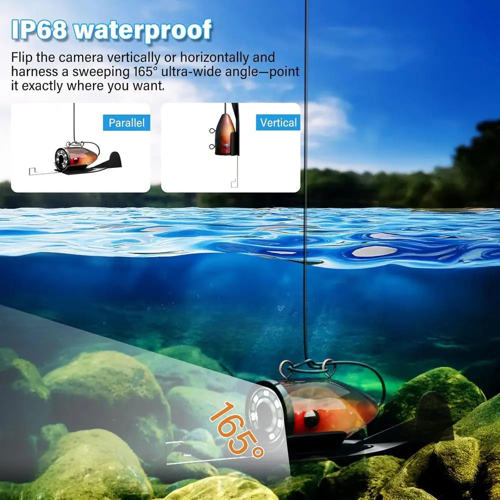 Portable 15M Cable Fish Finder with 4.3 LCD Screen, HD Lens, Infrared Night Vision, and 8500mAh Battery for Ice Lake Kayaking an