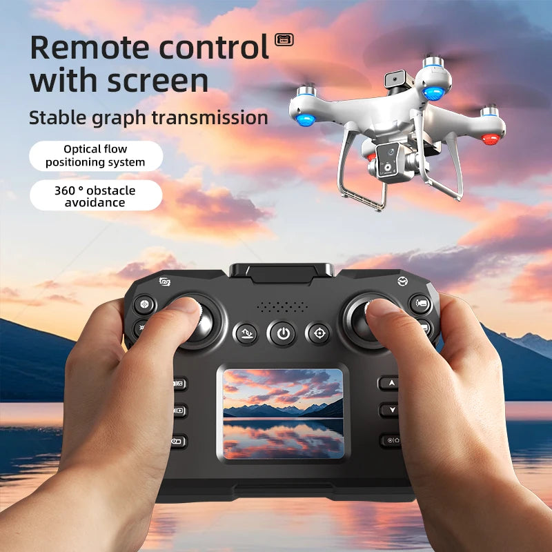 Brushless RC Drone Screen Control 5G HD Image Transmission 360° Infrared Obstacle Avoidance Optical Flow Barometer Positioning 150M Remote Range Aerial Drone