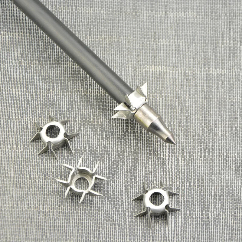 8 Paw Judo Arrowhead 24pcs 23 Grain ID6.2mm Screw-in Points for Archery Hunting Target Practice Shooting Accessories