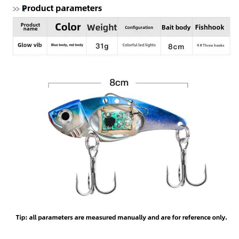 Led Fishing Lures Electronic Spoons Underwater Flasher Fishing Bait Squid Carp Luminous Lure Bait For Freshwater Saltwater