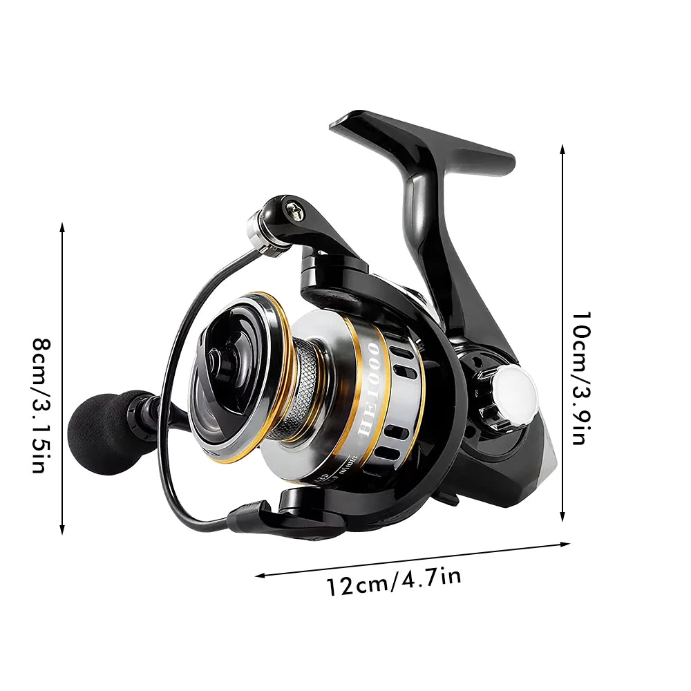 All-metal line Cup Spinning Reel Fishing Reels 1000 5.2:1 Gear Ratio Ultra Light Saltwater Spinning Fishing Reel 22lb Max Drag