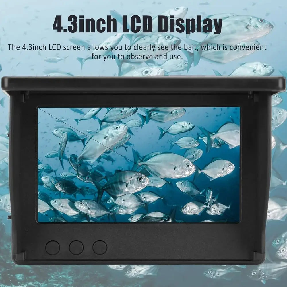4.3 Full-View Angle Fish Finder, 800x480 Cam, 5000mAh Battery, Ideal for Sea, Ice, Lake Fishing, 3.5mm Jack Support