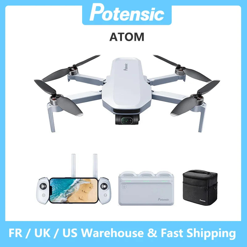 Potensic 3-Axis Gimbal 4K GPS Drones Under 249g Max 6-KM for Adults and Beginners ATOM