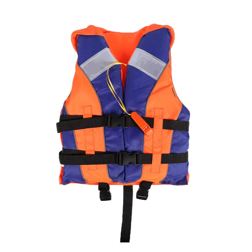 Life Vest with Whistle Adjustable Size Fishing Swimming Water Sports Life Jacket