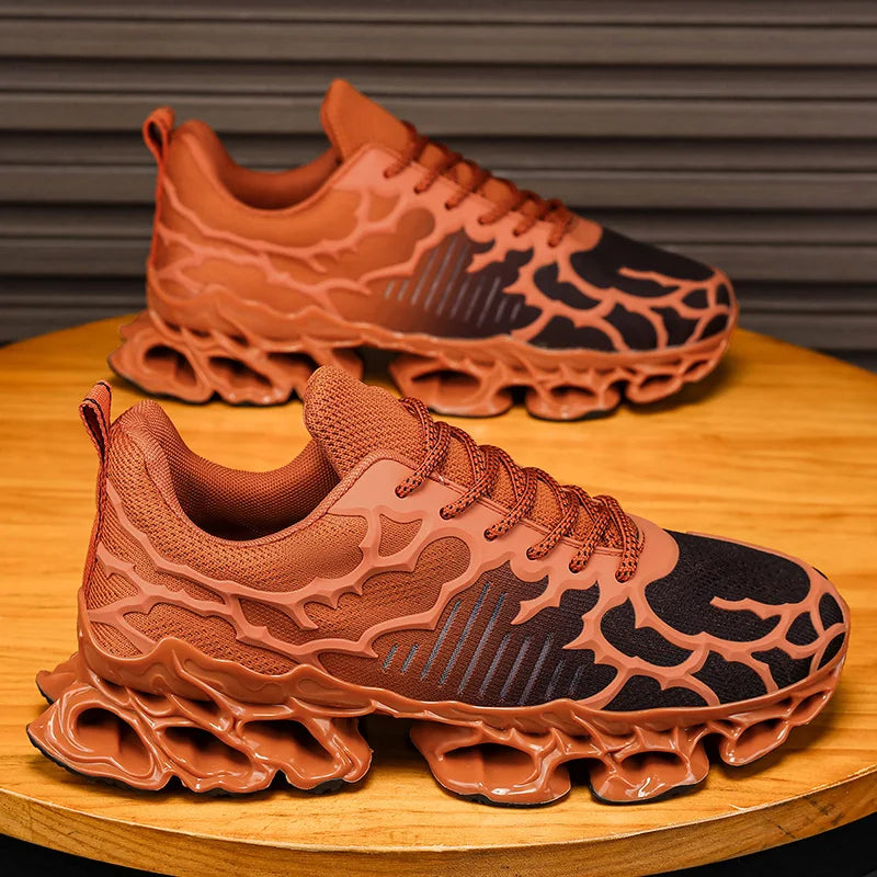 Men's shoes with a woven mesh surface, breathable, trendy and fashionable, large-sized men's shoes, versatile and casual