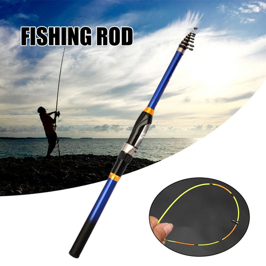 Portable Mini Explosion Fishing Rod Carbon Short Section Telescopic Fishing Pole for Travel Camping Boating