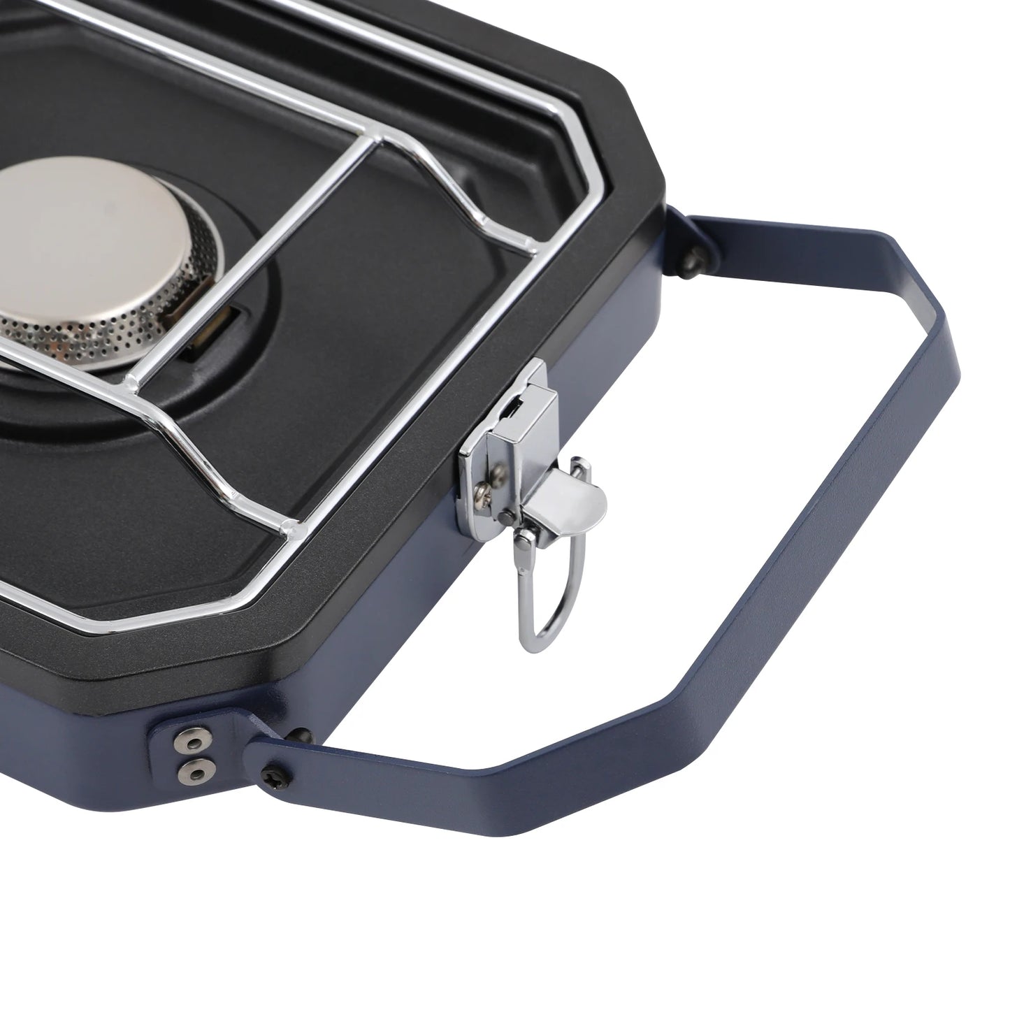 Foldable Camp Stove with Grill Pan, 2-Burners Portable Stove for Camping, BBQ Outdoor Gas Cooker, Dual Control Knobs