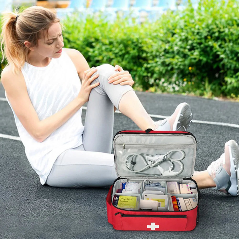 Pill Bottle Organizer Empty Travel Emergency Kit Medication Organizer Medication Travel Case for Home and Travel