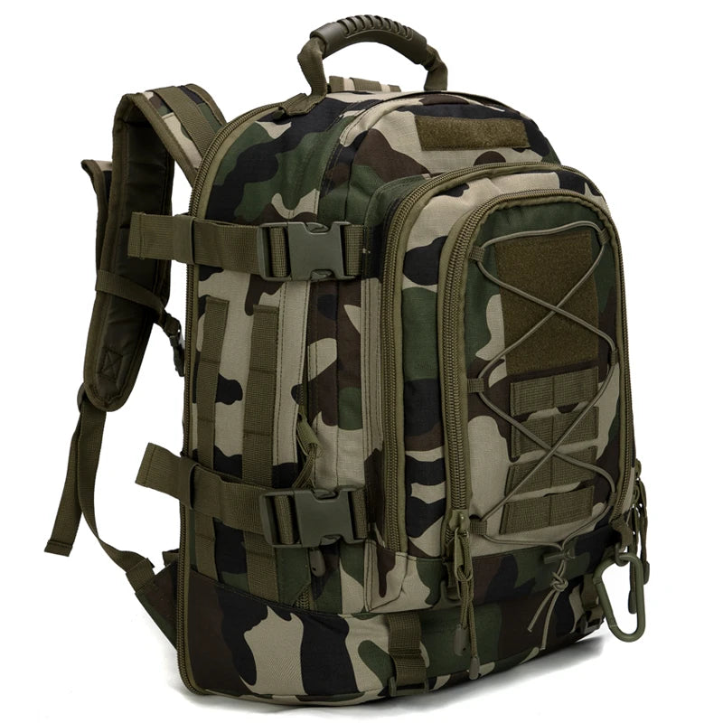 Large Capacity 60L Outdoor Tactical Military Tactics Backpack Travel Hiking Camping Fishing Tool Backpack for Men Women