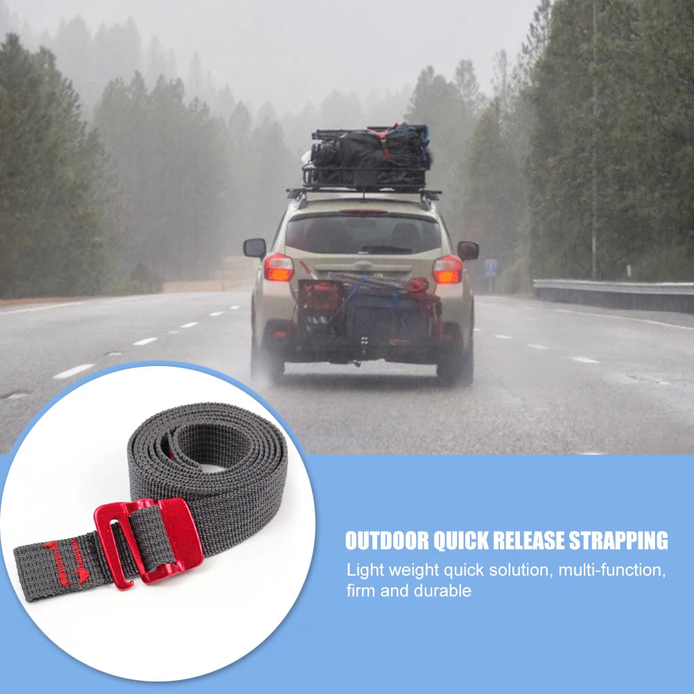 5-20PCS 1.5m Cord Tape Nylon Rope with Quick Release Hook Hiking Climbing Tension Belts  Buckle Tie-Down Belt Cargo Straps