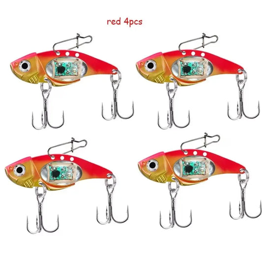 Led Fishing Lures Electronic Spoons Underwater Flasher Fishing Bait Squid Carp Luminous Lure Bait For Freshwater Saltwater