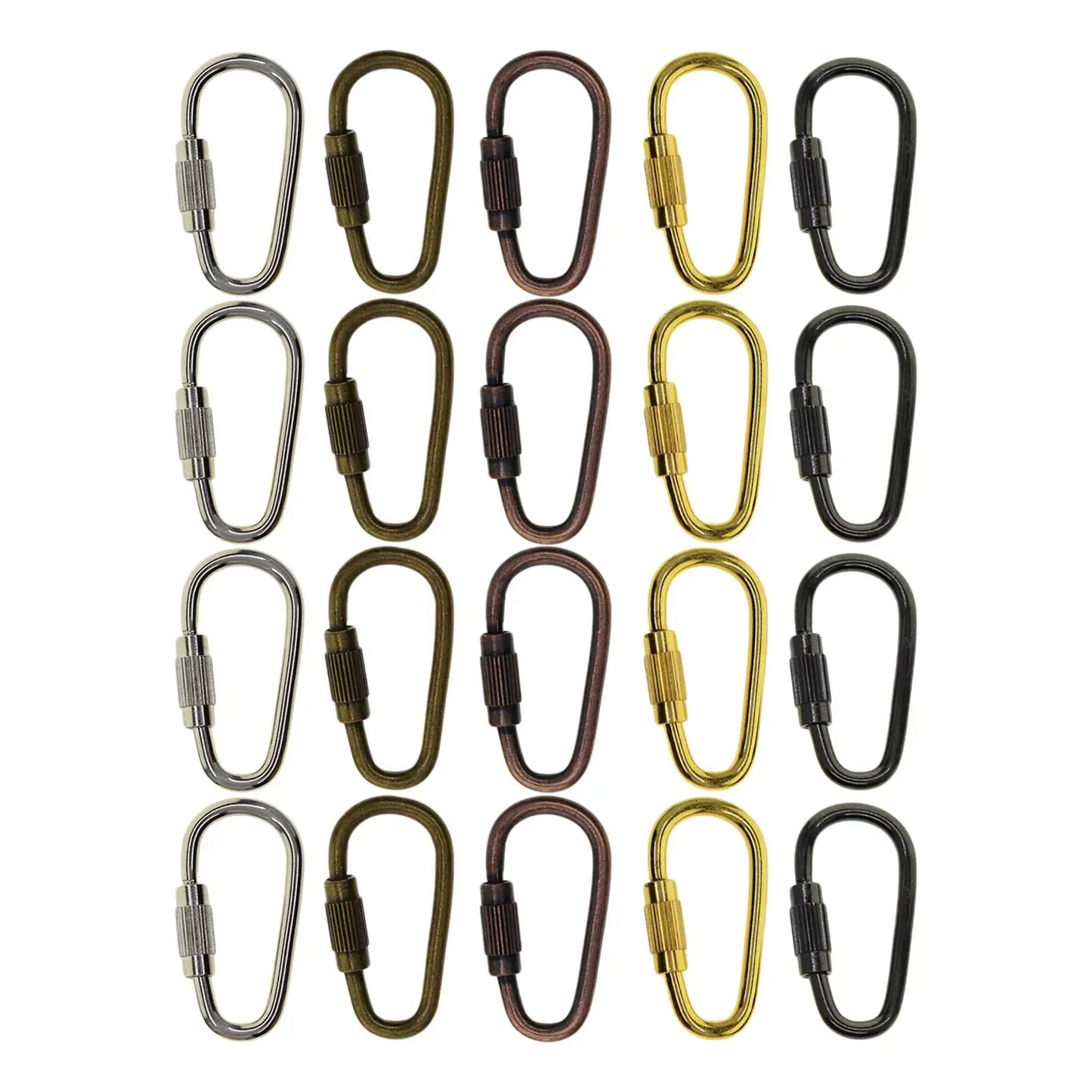 Mini Carabiner Clip Durable Steel Snap Hook Locking D Ring for Bag Strap Keychain Outdoor Equipment