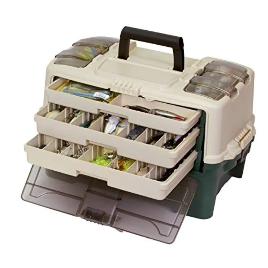 Hybrid Hip Tackle System, One Size, White and Green, Premium Tackle Storage with Removable Drawers, Fits StowAway Utility Boxes