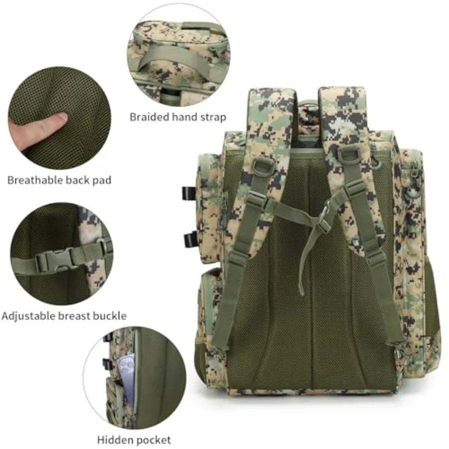 Fishing Backpack, Ttackle Bag, with Tackle Boxes. Large Fishing Bag Strong Materials