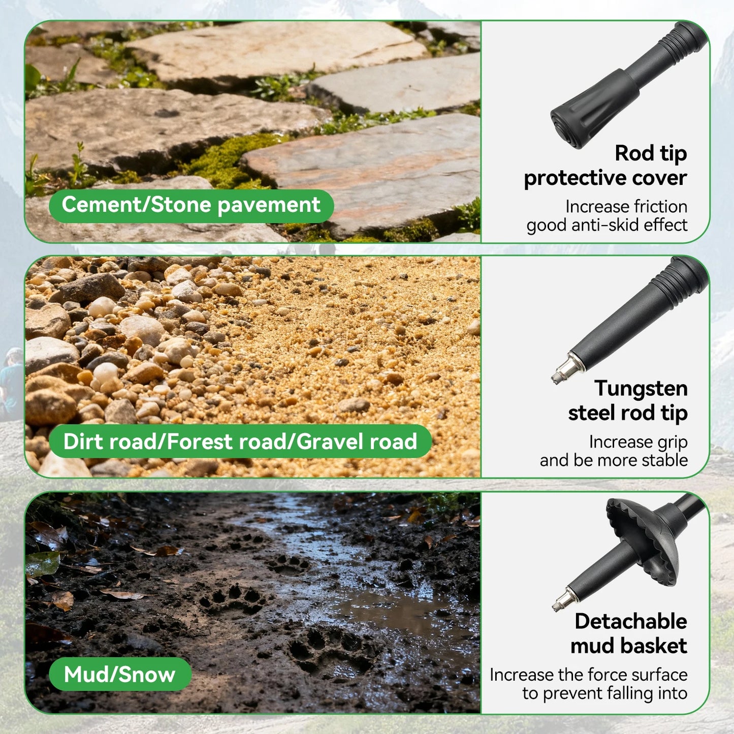 Qunature Kids Hiking Poles Aluminum Alloy Telescopic Outdoor Walking Sticks Children NonSlip Unisex for Mountain Climbing Hiking