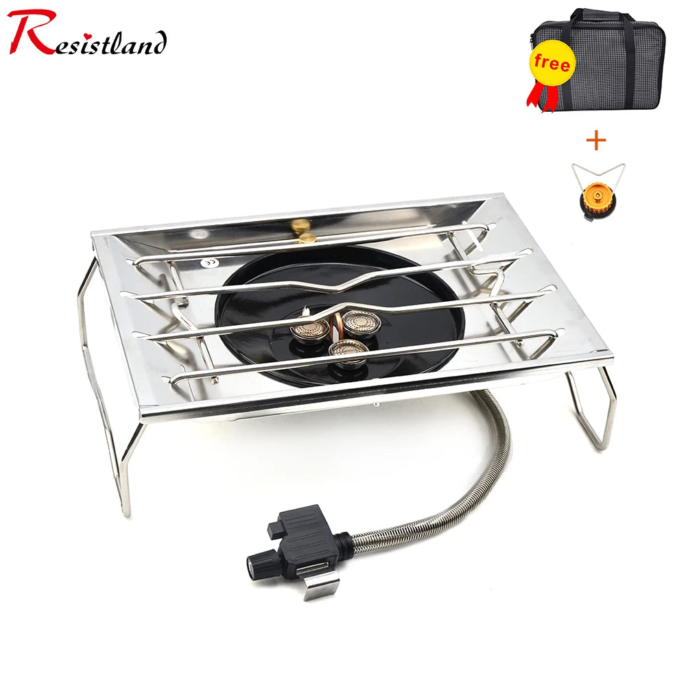 2026 New Camping Folding Removable IGT  Table Gas Stove  Portable lightweight Camp BBQ Grill Table Outdoor Picnic Fishing table