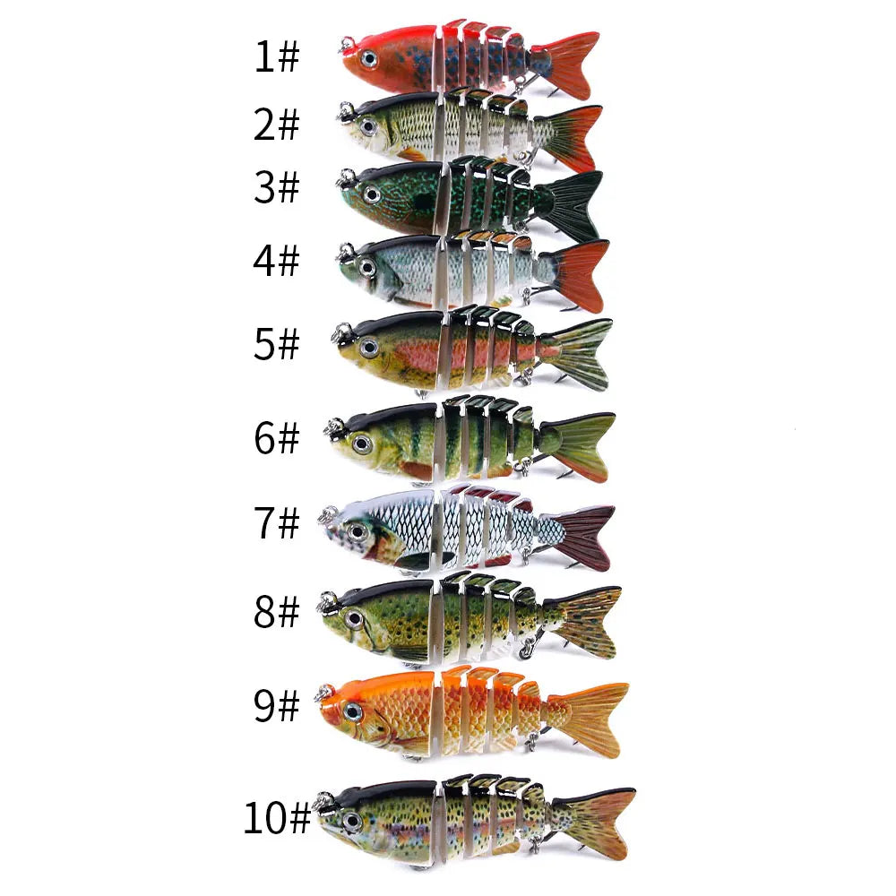 8cm 13g 10PCS Fishing Lure Swimbait Lifelike Fishing Hard Lure Crankbait With 2 Hook Fishing Baits Pesca Cebo for Bass Pike