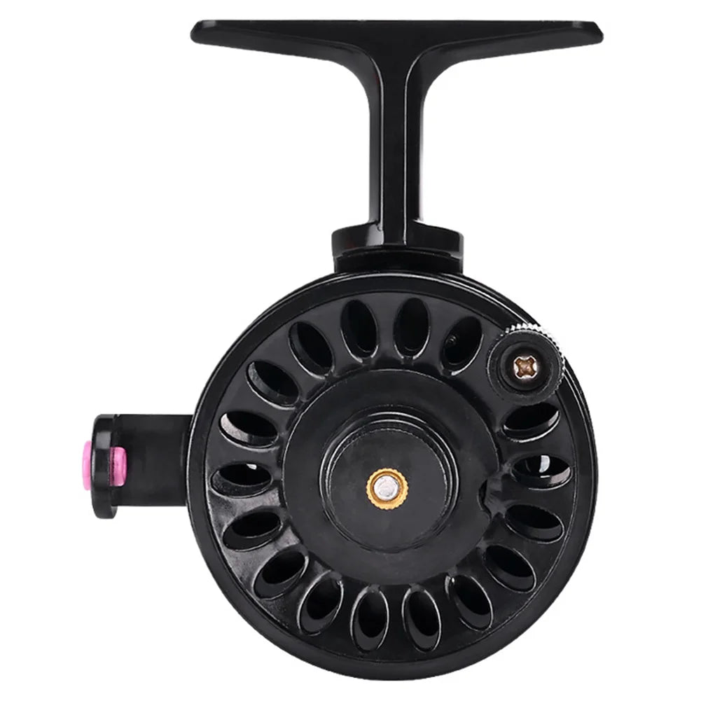Ice Fishing Reel 1:1 Speed Ratio ABS Adjustable Tension Control Braking Force 4kg Inline Ice Reel Fishing Wheel for Trout Pike