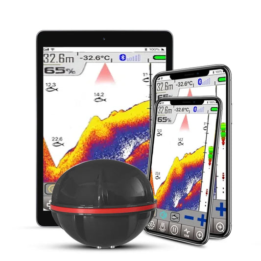 New Smart Fishfinder Fish finder Shore Tablet Boat 125KHz Lake 60M App Sea GPS Wireless Sonar Smartphone