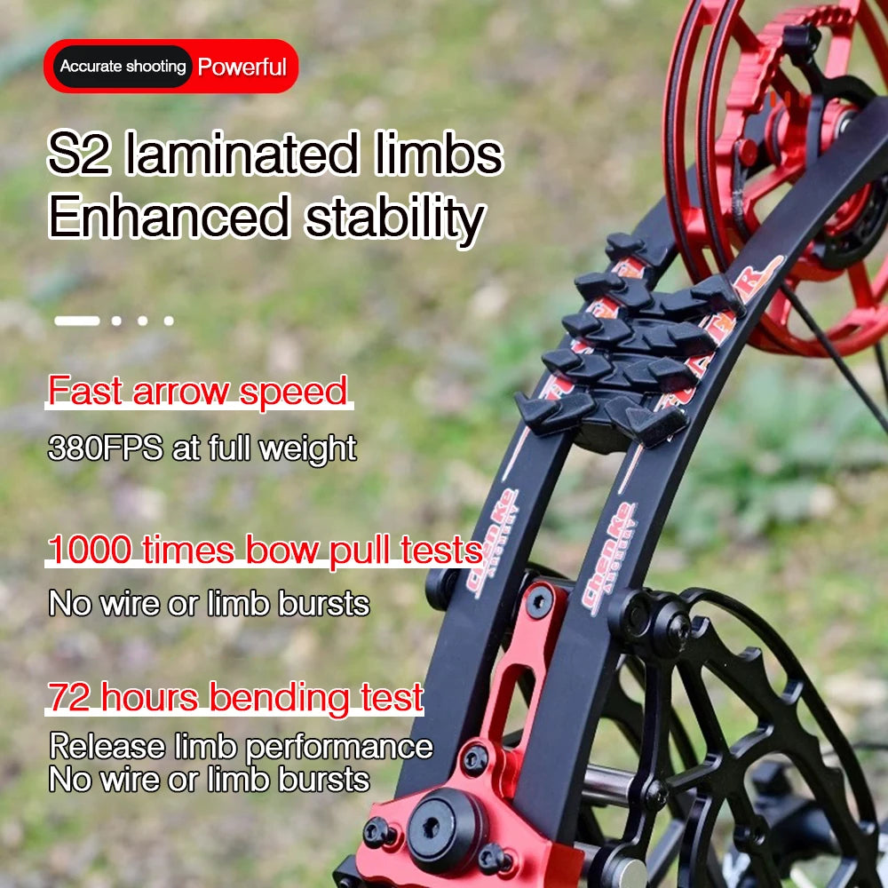 New Fiery Compound Bow Pulley Bow Adult Outdoor Archery Steel Ball and Arrow Dual-purpose Adult Bow High Precision Shooting