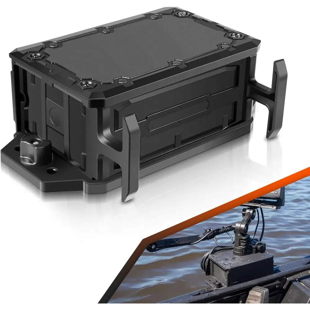 Track Mounted Battery Box for Fish Finders, Replace for YakAttack CellBlok (CLB-1002), Compatible with YakAttack Switchblade Tra