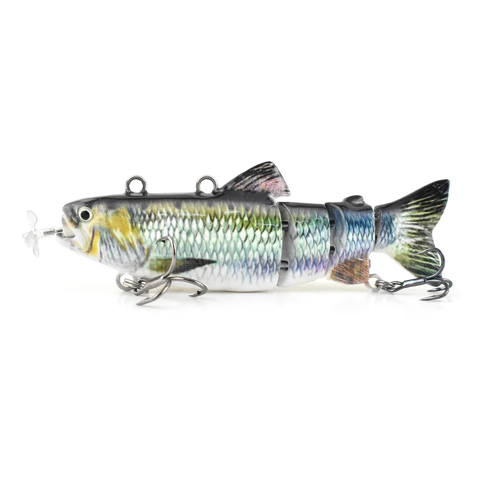 Electric Robotic Fishing Lure 20g 90mm Automatic 4-Segment Multi-Jointed Swimbait USB Rechargeable Wobbler for Pesca Accessories