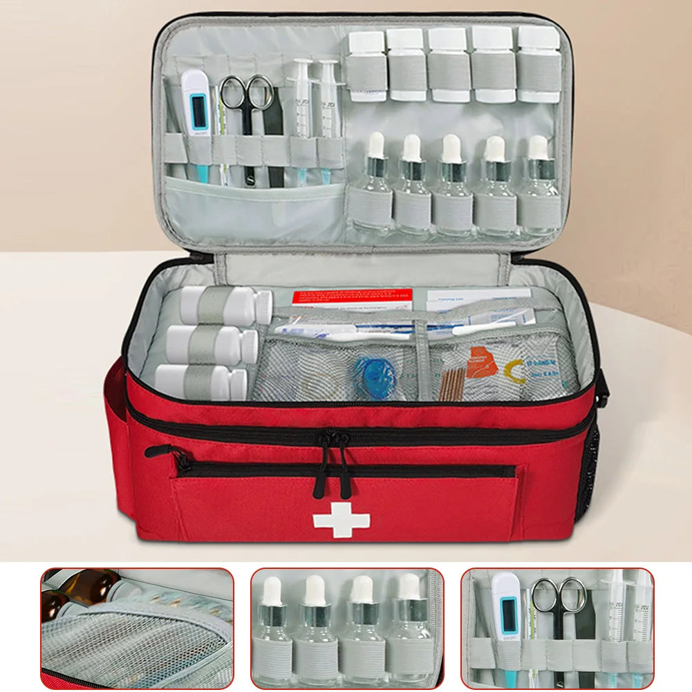 Pill Bottle Organizer Empty Travel Emergency Kit Medication Organizer Medication Travel Case for Home and Travel