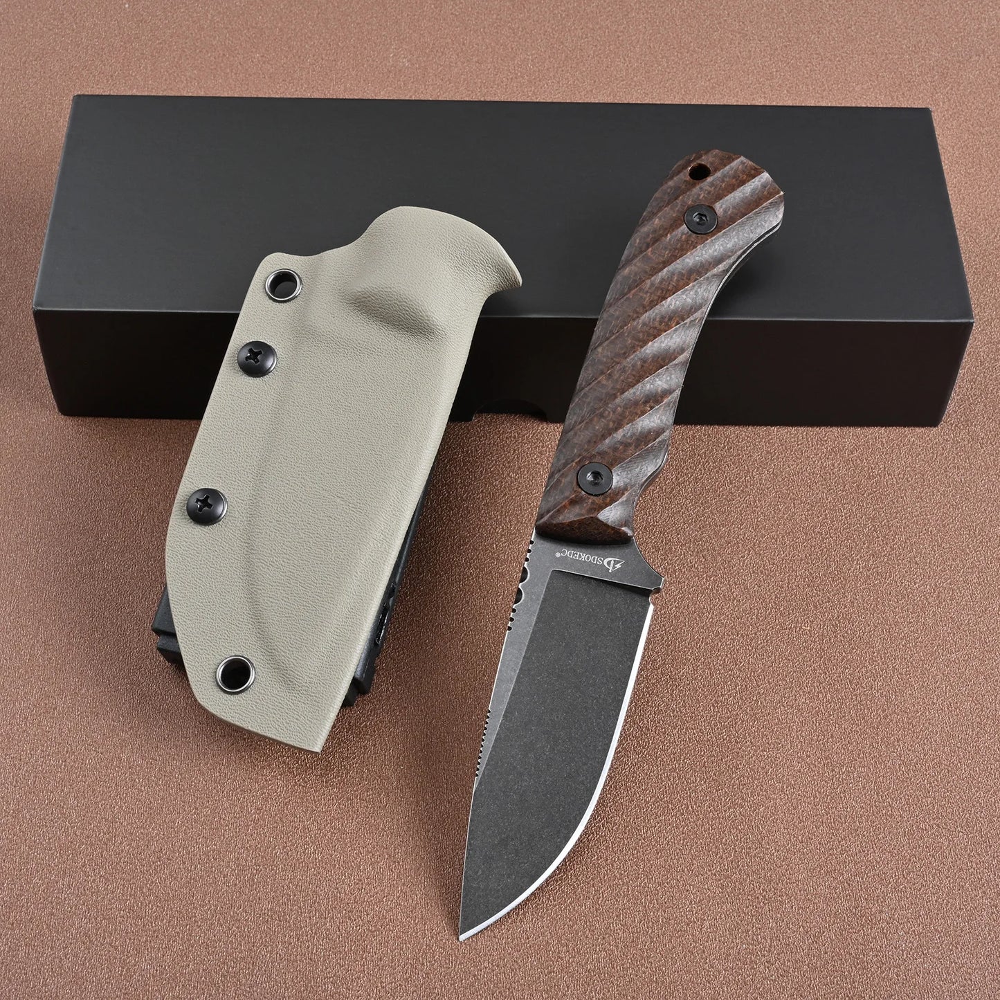 SDOKEDC DC53 Steel Fixed Blade Utility Knife for Outdoor Camping Hiking Fishing EDC Hand Tool