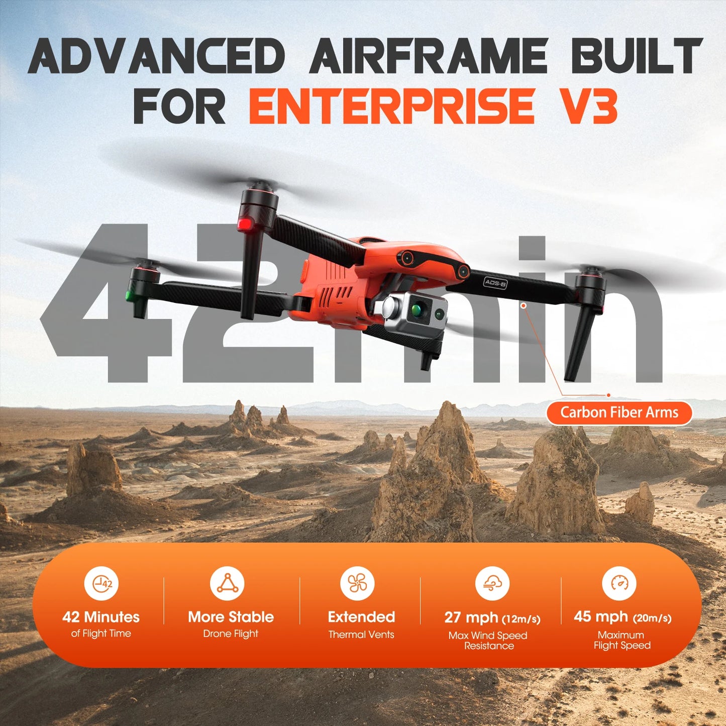 Autel Robotics EVO 640T V3 Drones 640x512 Thermal Imaging Drone Remote ID Supported 16x Digital Zoom Dual Camera 6K AI Drones