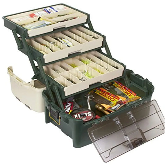 Hybrid Hip Tackle System, One Size, White and Green, Premium Tackle Storage with Removable Drawers, Fits StowAway Utility Boxes