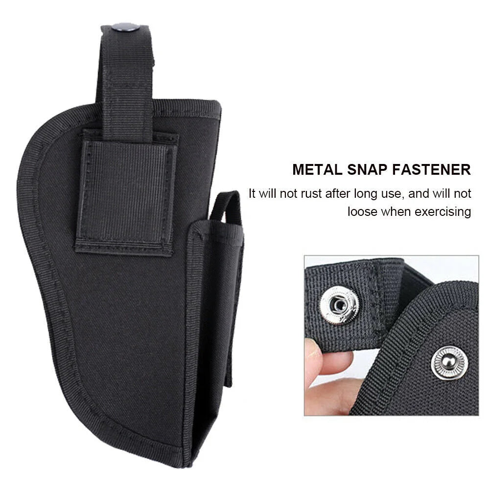 Military Gun Pouch Case Tactical MOLLE Gun Pouch Holster Left / Right Universal Hand Gun Holder Pouch Left Hand Pistol Holder