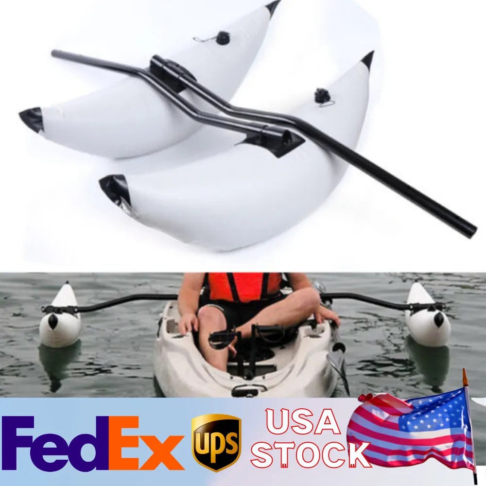 2x PVC Inflatable Outrigger Kayak Canoe Fishing Boat Float Tube Stabilizer Kit