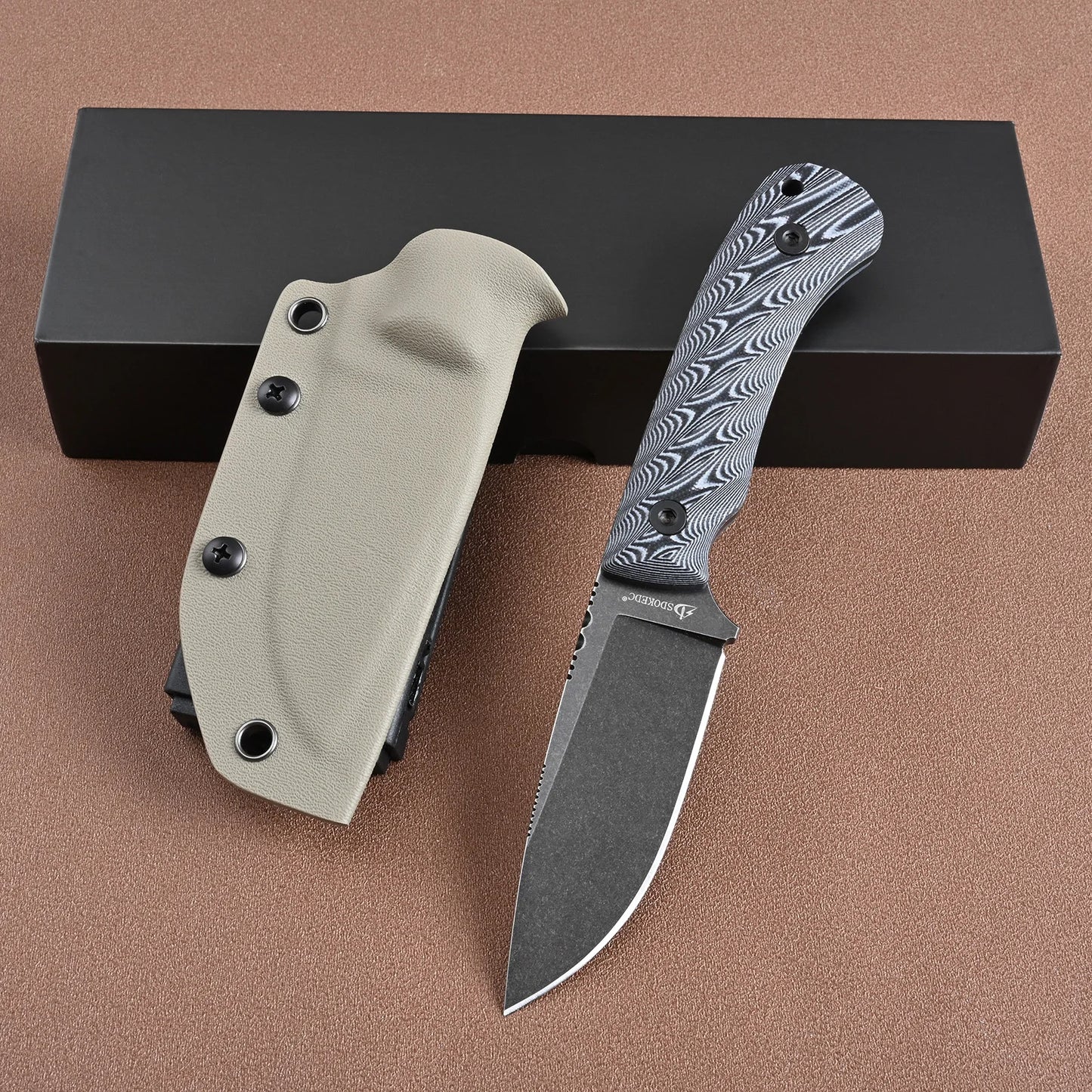 SDOKEDC DC53 Steel Fixed Blade Utility Knife for Outdoor Camping Hiking Fishing EDC Hand Tool