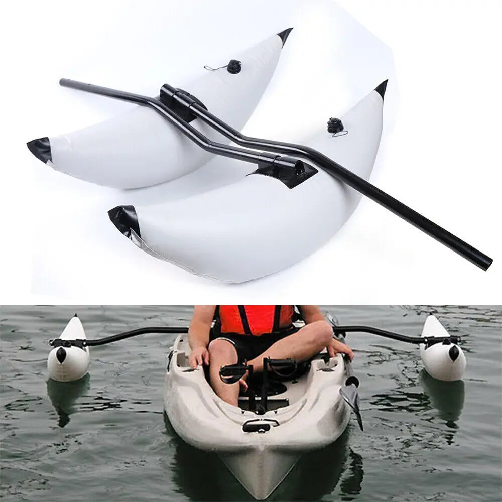 2x PVC Inflatable Outrigger Kayak Canoe Fishing Boat Float Tube Stabilizer Kit