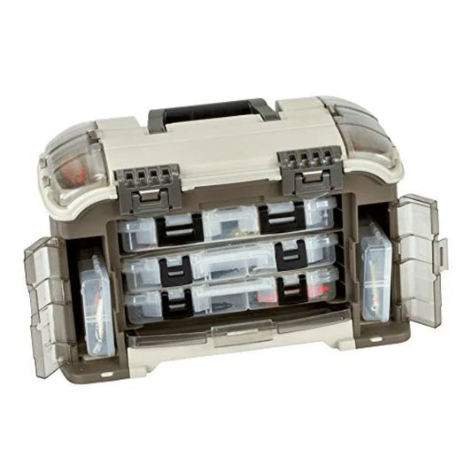 Elite Series Ultimate Angled Tackle System Graphite Sandstone with 6 Utility Boxes Premium Waterproof Tackle Sto