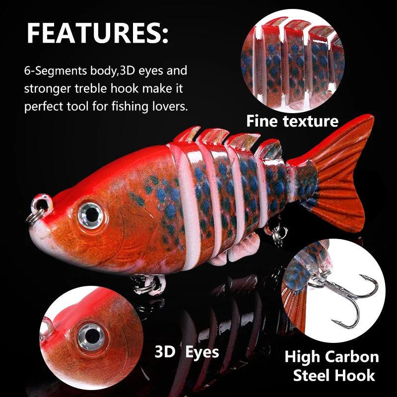 8cm 13g 10PCS Fishing Lure Swimbait Lifelike Fishing Hard Lure Crankbait With 2 Hook Fishing Baits Pesca Cebo for Bass Pike