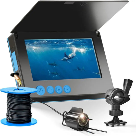 4.3 inch Fish Finder Underwater Fishing Camera, 8000mAh Li-Battery, Wide-Angle Infrared LED Night Vision Camera, Host IP65 Water
