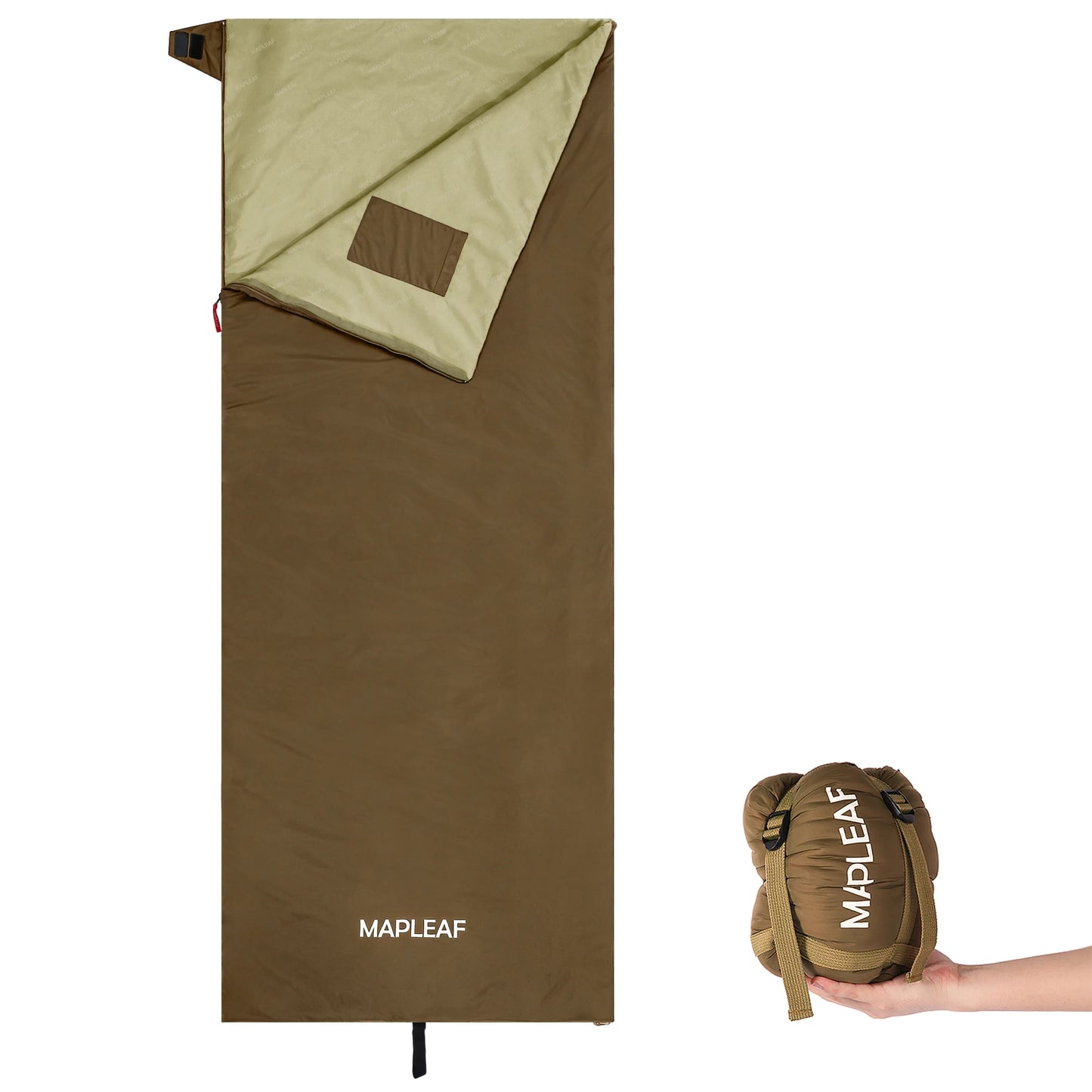 MAPLEAF Portable Sleeping Bag Waterproof Splicable Lightweight Compact Compression Sack Camping Hiking Climbing