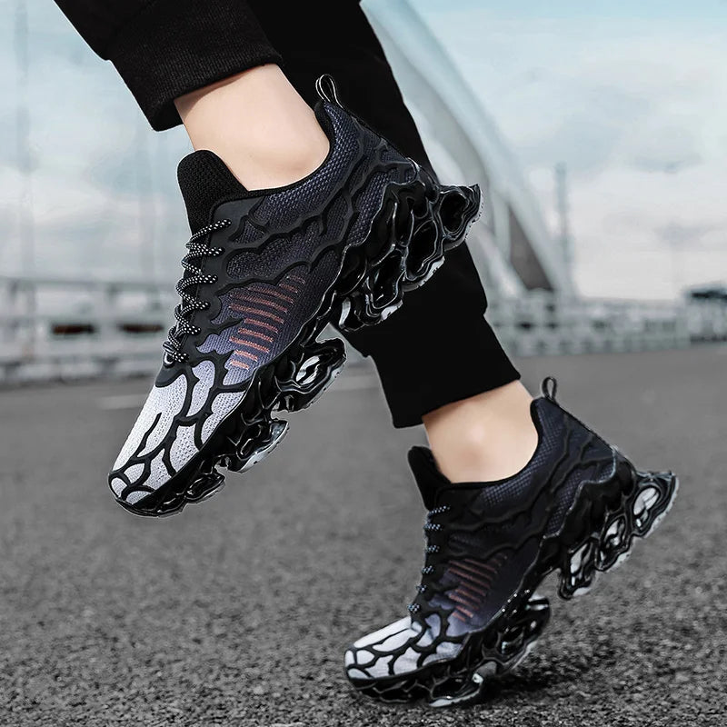 Men's shoes with a woven mesh surface, breathable, trendy and fashionable, large-sized men's shoes, versatile and casual