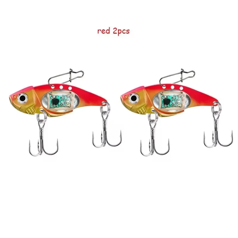 Led Fishing Lures Electronic Spoons Underwater Flasher Fishing Bait Squid Carp Luminous Lure Bait For Freshwater Saltwater