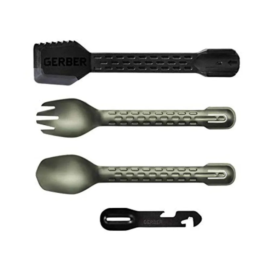 Gear ComplEAT Camping Utensils Set for Outdoor Cooking, Camping Cutlery with Fork, Spoon, Tongs, Spatula and Multi-Functional T