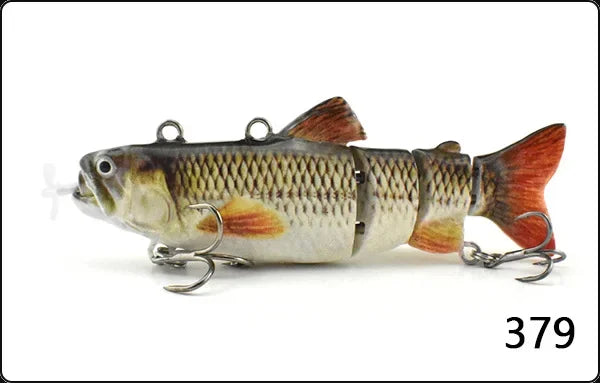 Electric Robotic Fishing Lure 20g 90mm Automatic 4-Segment Multi-Jointed Swimbait USB Rechargeable Wobbler for Pesca Accessories