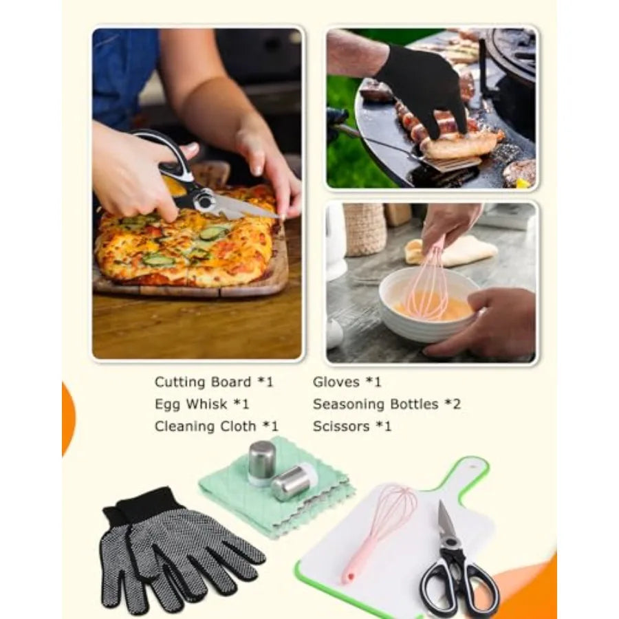 Camping Cooking Set - Camping Utensil Set Car Camping Cooking entials Gear for Camp Kitchen Cooking and Grilling, Stainl Steel