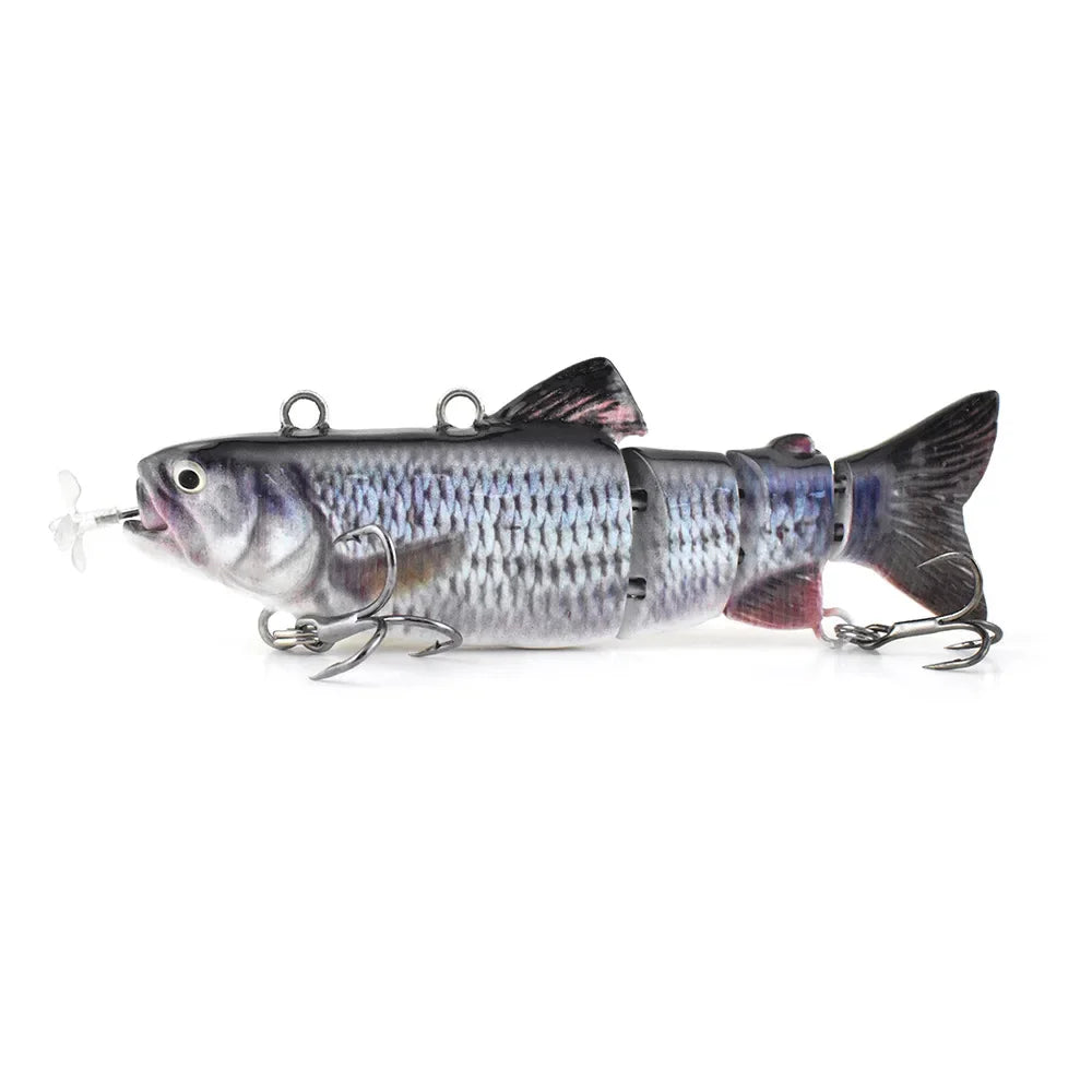 Electric Robotic Fishing Lure 20g 90mm Automatic 4-Segment Multi-Jointed Swimbait USB Rechargeable Wobbler for Pesca Accessories