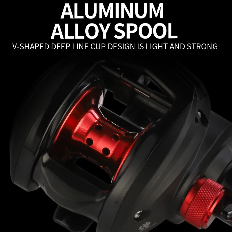 BILLINGS Baitcasting Reel 18LB Max Drag 7.1:1 High Gear Ratio 5+1BB Smooth Bearings  Baitcaster Fishing Reels for Freshwater Saltwater