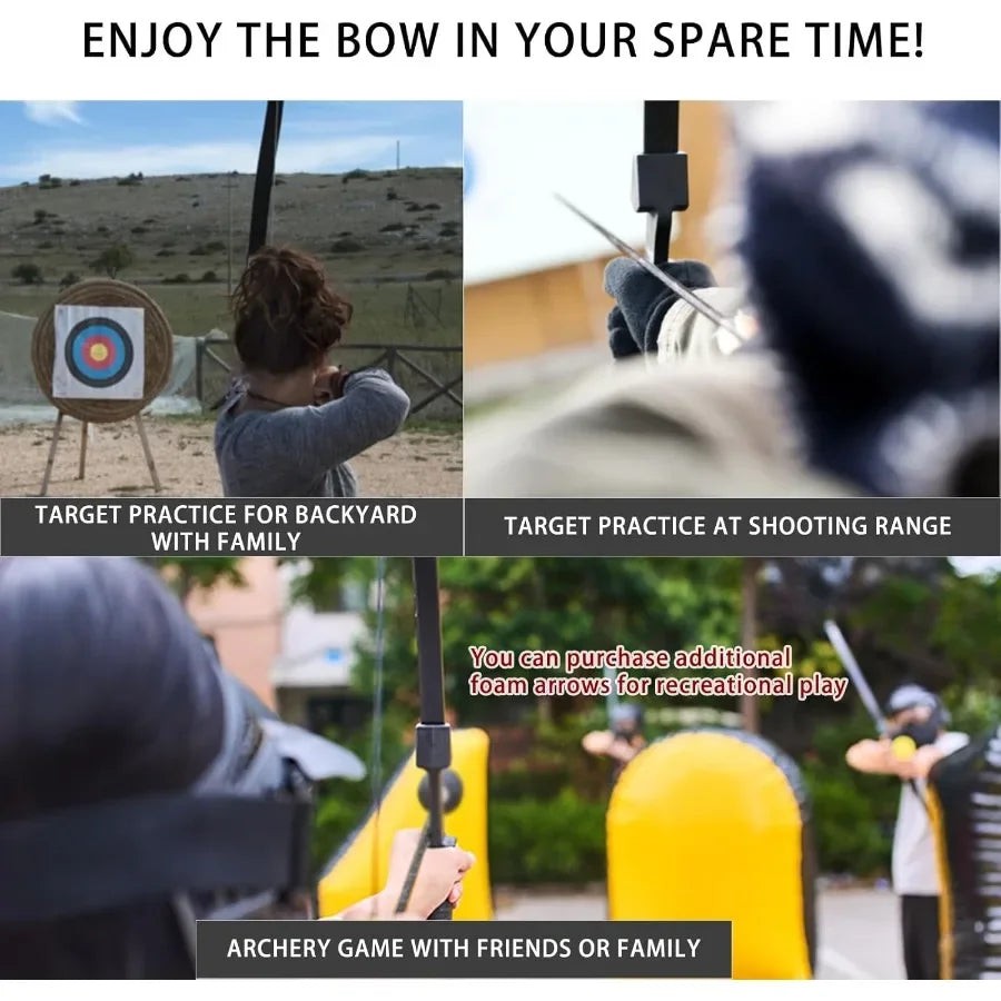 Archery Bow and Arrow Adult - Takedown Recurve Bows Archery Set for Adults Youth Beginner 20lbs Left and Right Handed Outdoor T