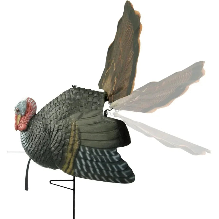 Primos Hunting Killer B Full Strut Turkey Decoy Moveable Fan 90 ft Pull Rope and Iridescent Colors Gives Lifelike Appearance Li