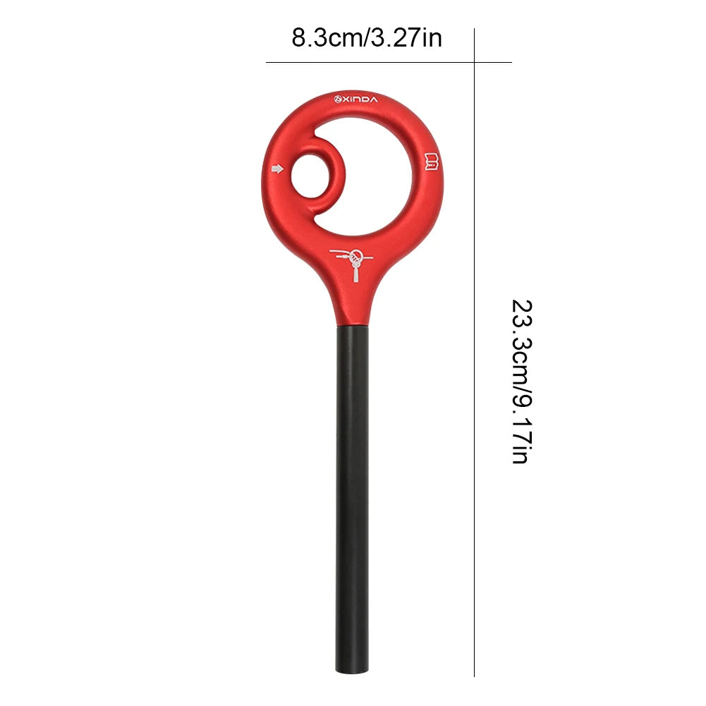 9-Shape Rigging Descender Aluminum Alloy Rock Climbing Cable Descent Device Downhill Rappelling Equipment