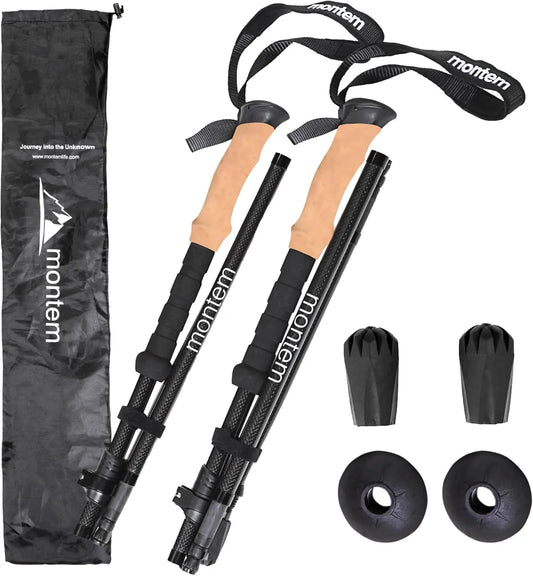 Ultra Strong Collapsible Trekking Poles – Durable, Weather-Resistant Adjustable Hiking Sticks for Men, Women & Seniors (1 Pair)